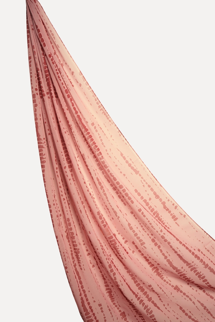 Tiedye Print Chiffon Hijab - Peachy Pink