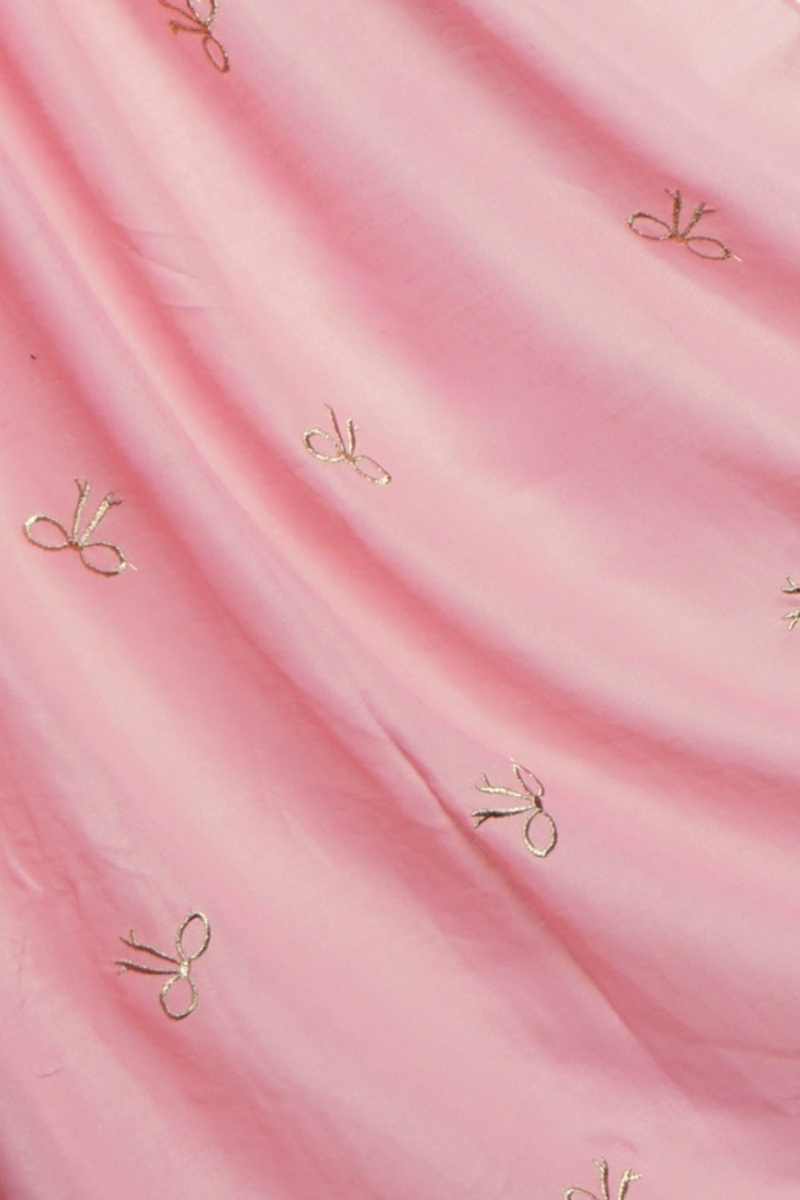 Bow Embroidery Lawn Hijab - Peachy Pink