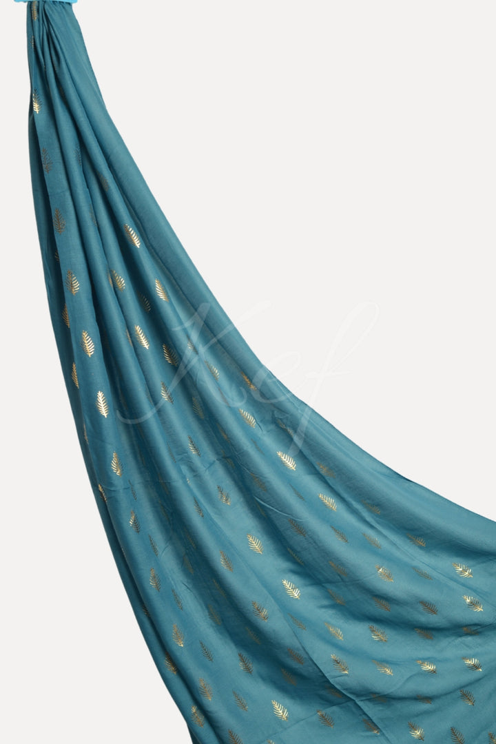 Willow Foil Lawn Hijab - Peacock