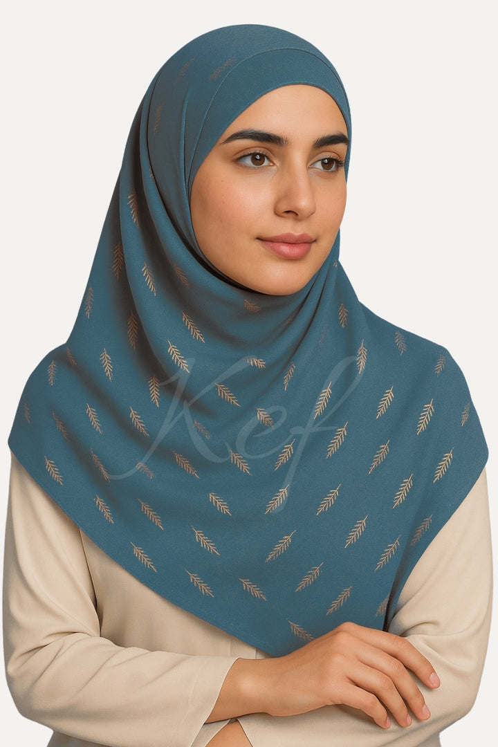 Willow Foil Lawn Hijab - Peacock