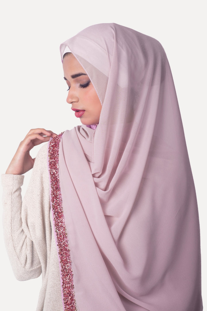 Lace Georgette Hijab - Periwinkle