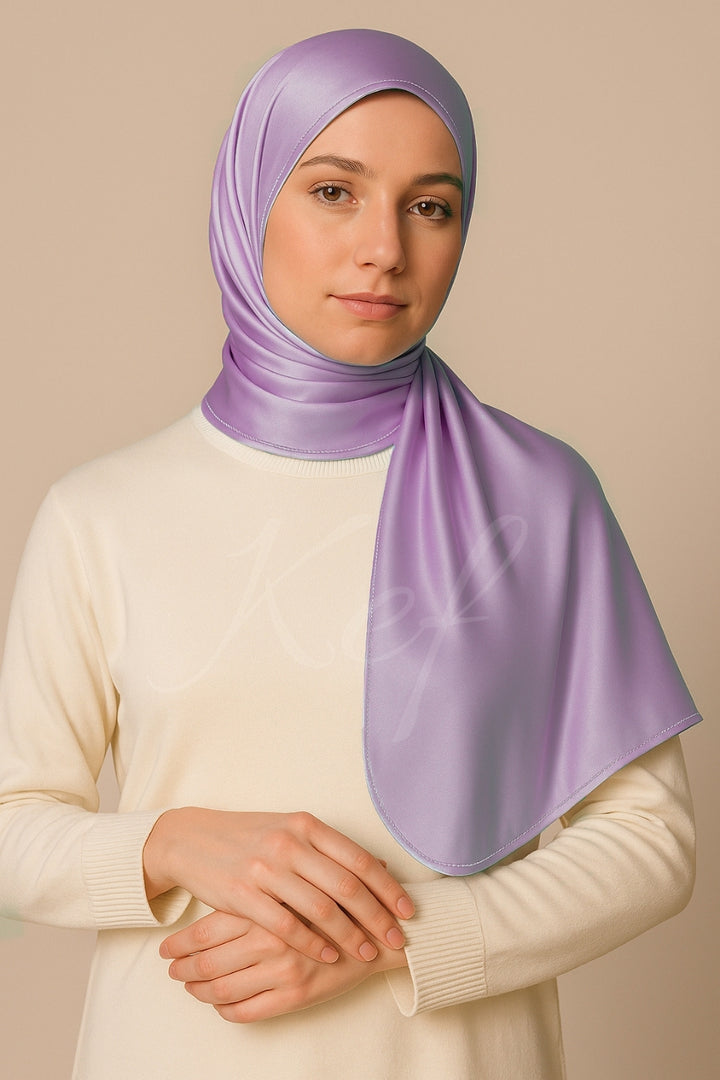 Plain Silk Hijab - Periwinkle