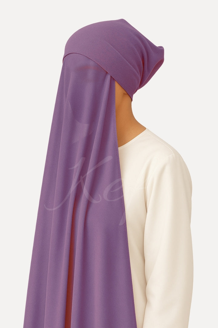 Instant Georgette with Cap - Periwinkle
