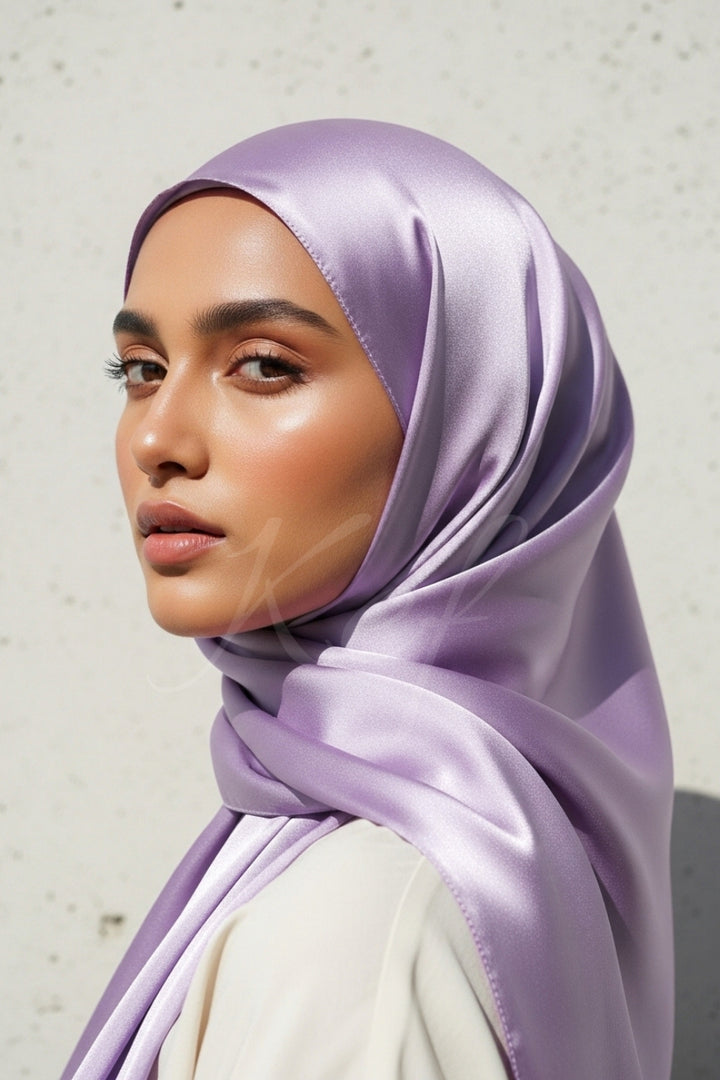 Plain Silk Hijab - Periwinkle