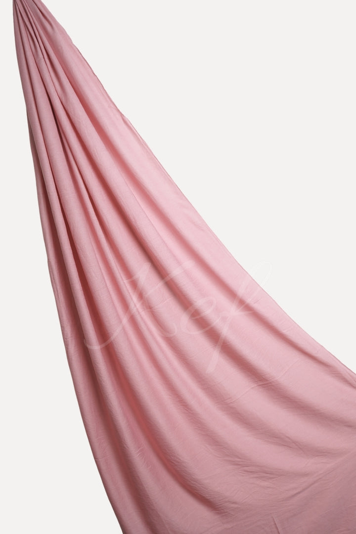 Crumpled Lawn Hijab - Pink