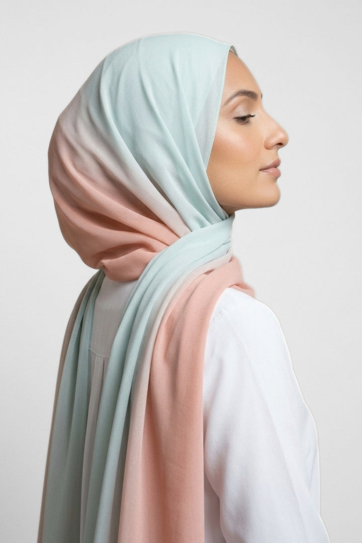 Ombre Georgette - Pink Lake