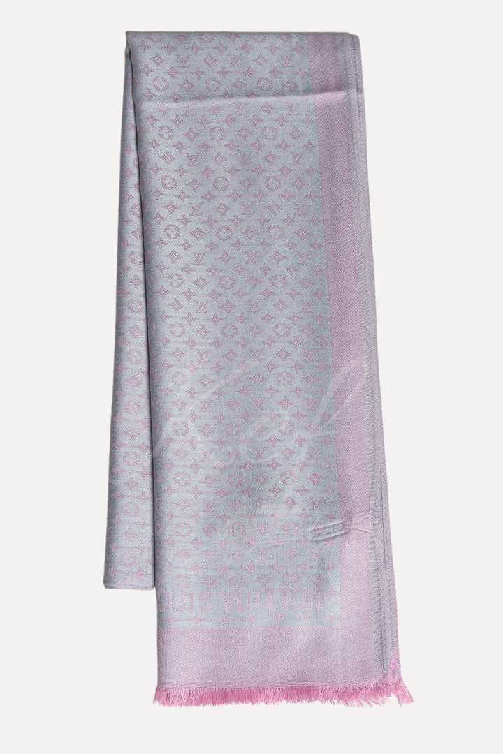 Star LV Cashmere Hijab -  Pink Lake