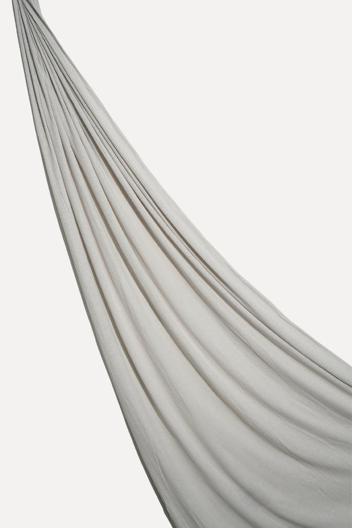 Textured Rib Jersey Hijab - Platinum