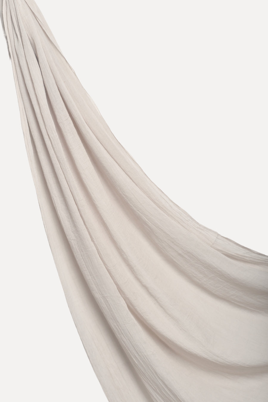 Soft Crumpled Lawn Hijab - Platinum