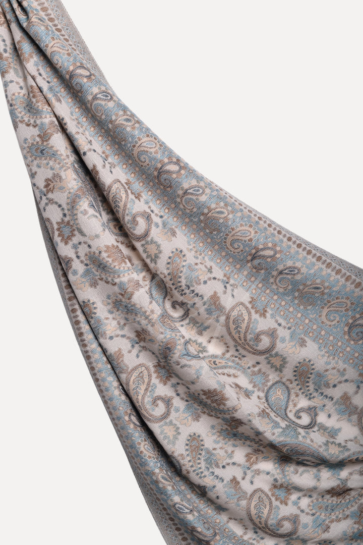 Printed Cashmere Hijab - Platinum