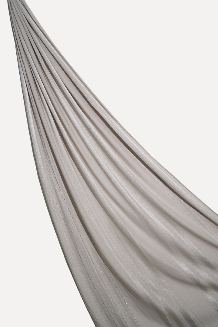 Stone Linear Jersey Hijab - Platinum
