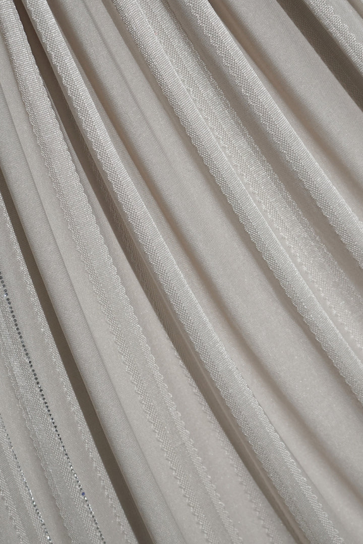 Stone Linear Jersey Hijab - Platinum