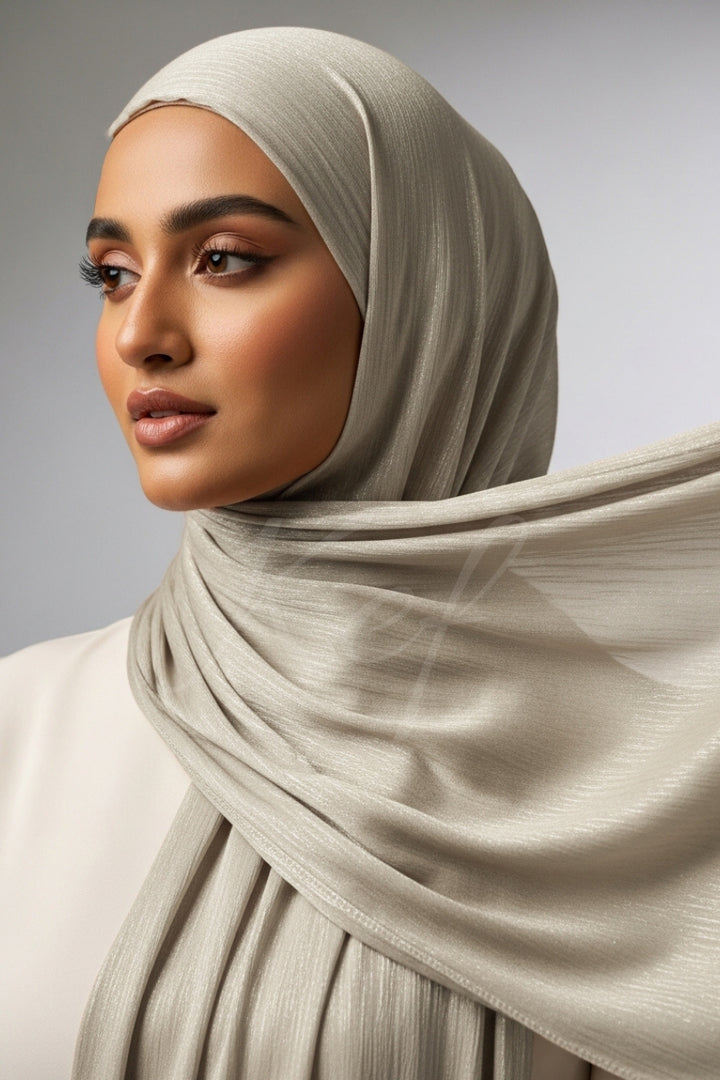 Luxe Chiffon Hijab - Platinum