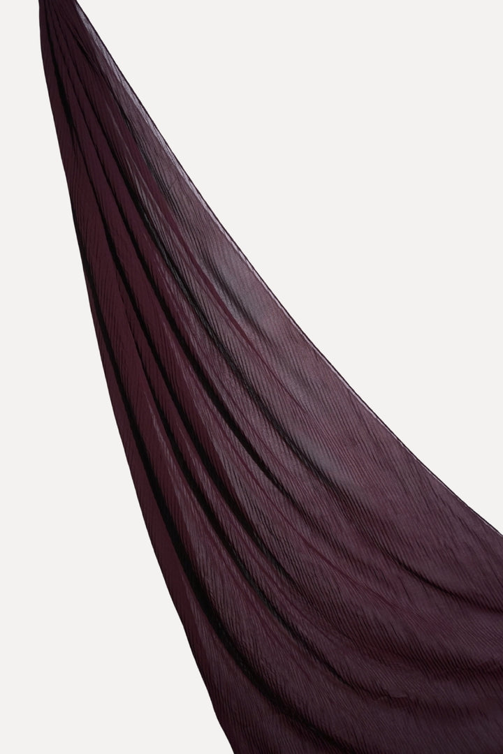 Crinkle Georgette Hijab - Plum