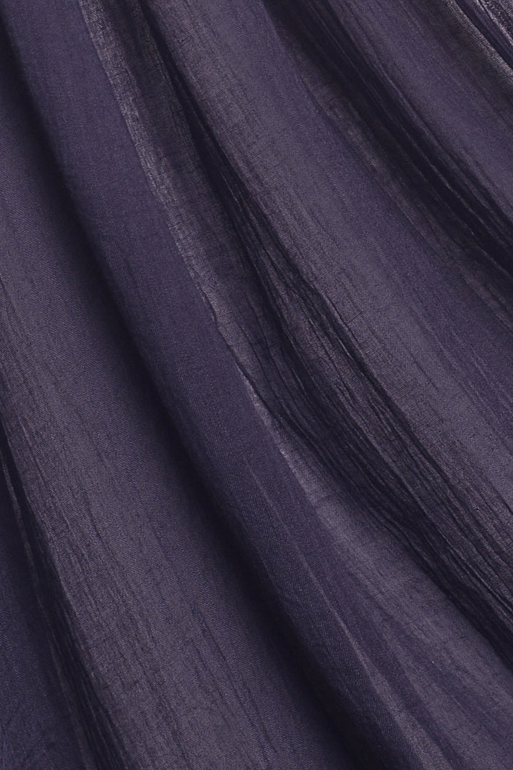 Soft Crumpled Lawn Hijab - Plum