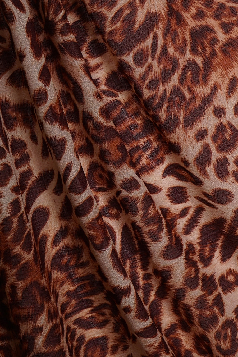 Printed Lawn Weave - Plum Leopard