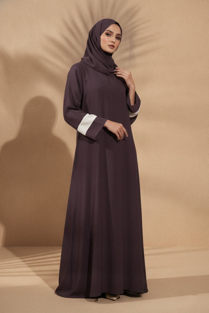 Plum Serenity Abaya