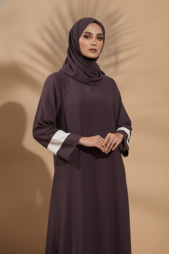 Plum Serenity Abaya