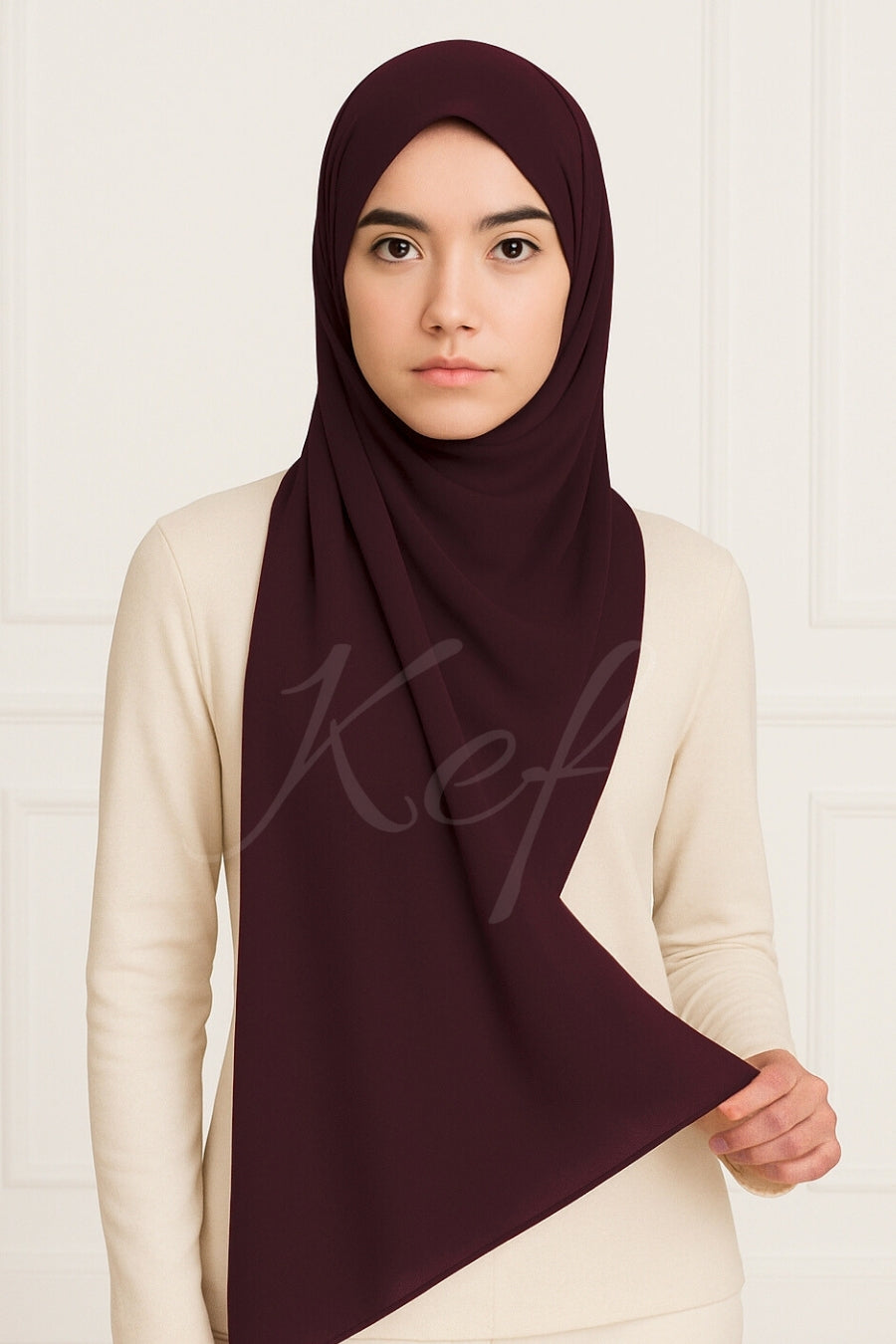 Georgette Hijab - Plum