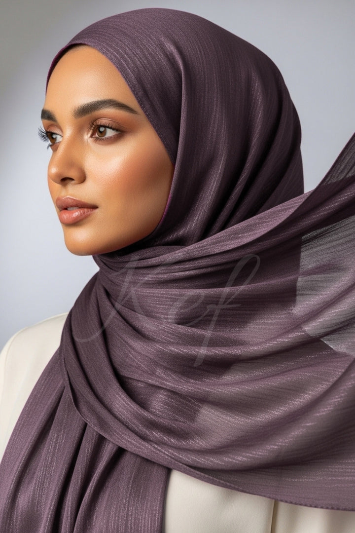 Luxe Chiffon Hijab - Plum