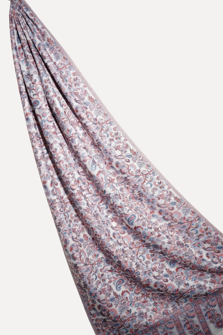 Printed Cashmere Dynasty Hijab - Porcelain