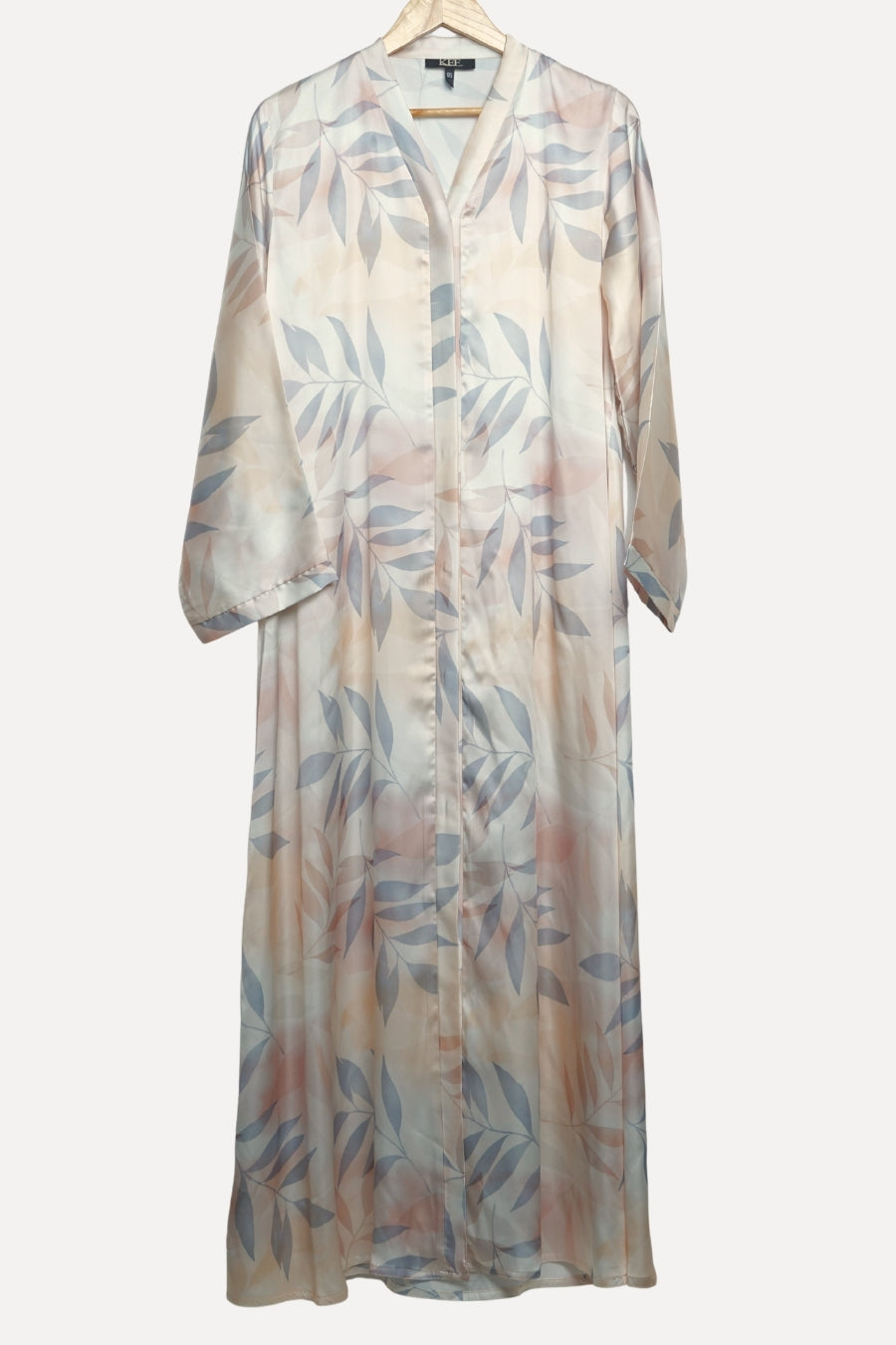 Printed Silk Ivory Abaya