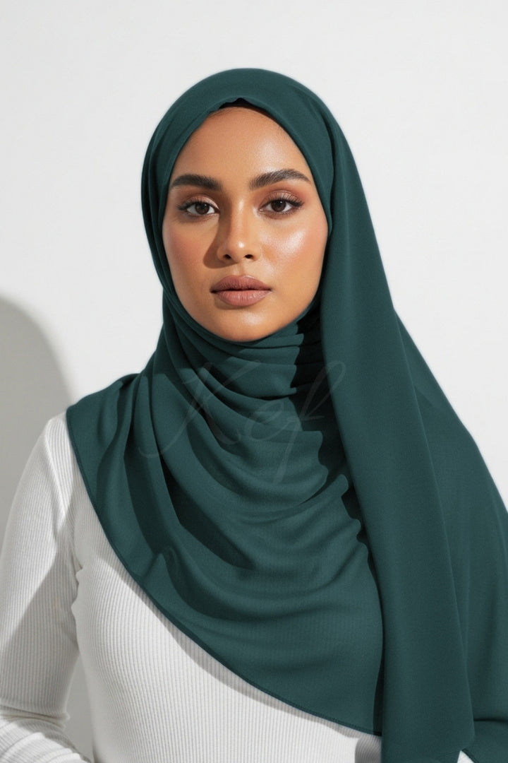 Georgette Hijab - Prussian