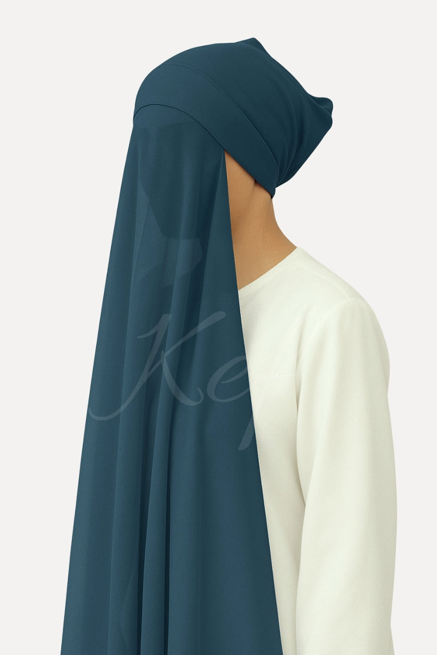 Instant Georgette with Cap - Prussian