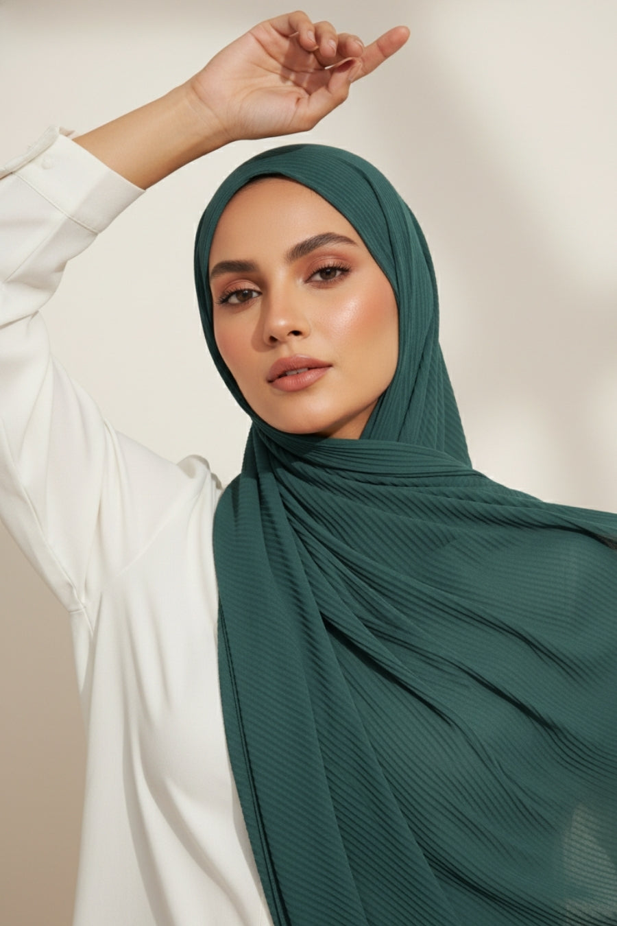 Crinkle Georgette Hijab - Prussian