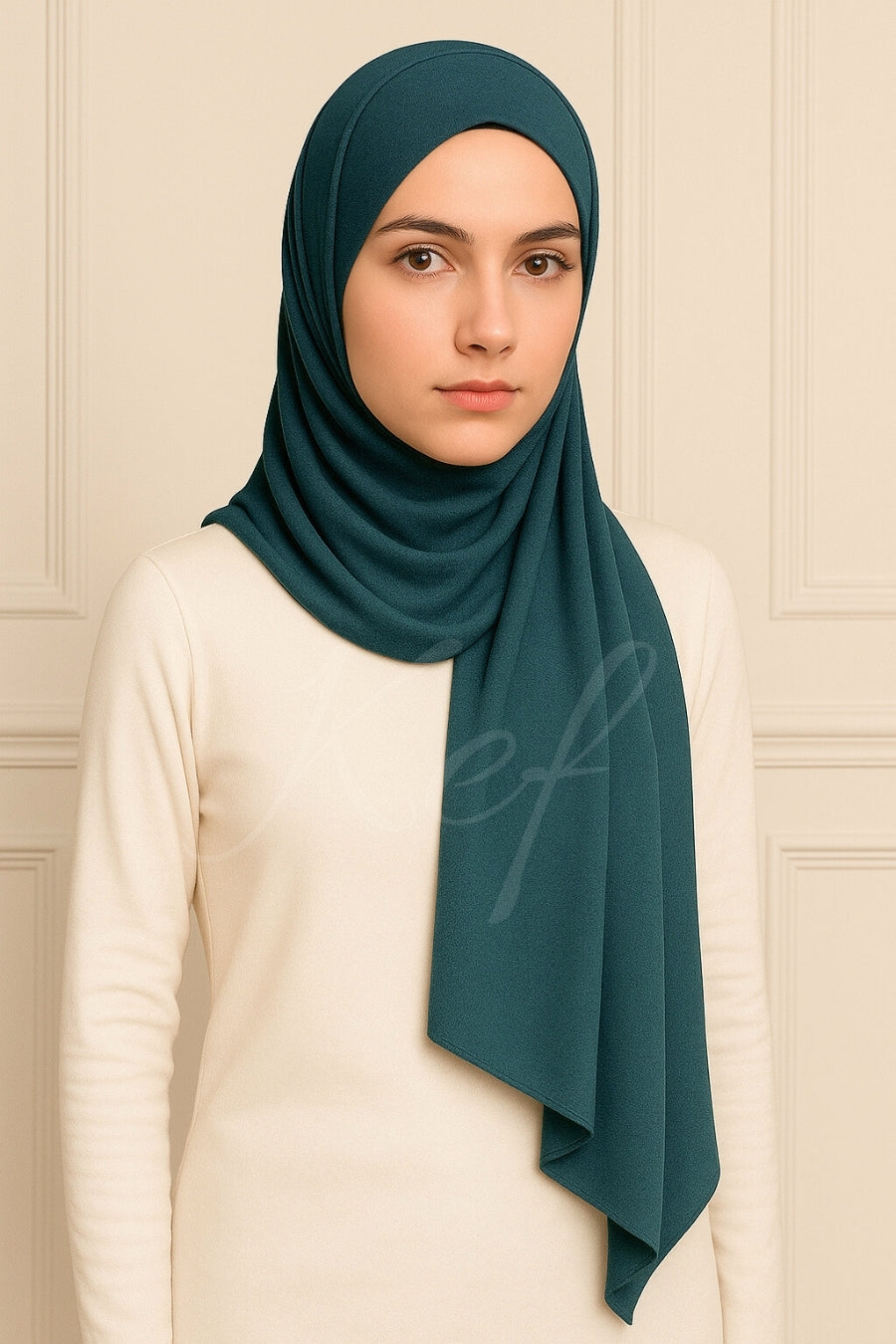 Georgette Hijab - Prussian