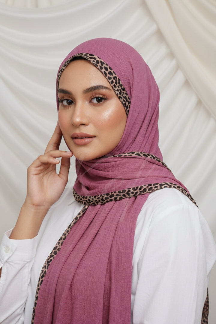Pleated Crinkle Hijab - Punch