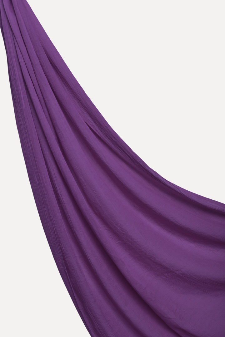 Soft Crumpled Lawn Hijab - Purple