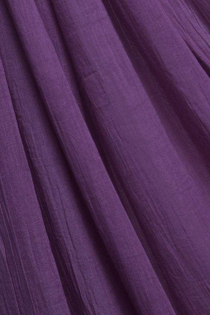 Soft Crumpled Lawn Hijab - Purple