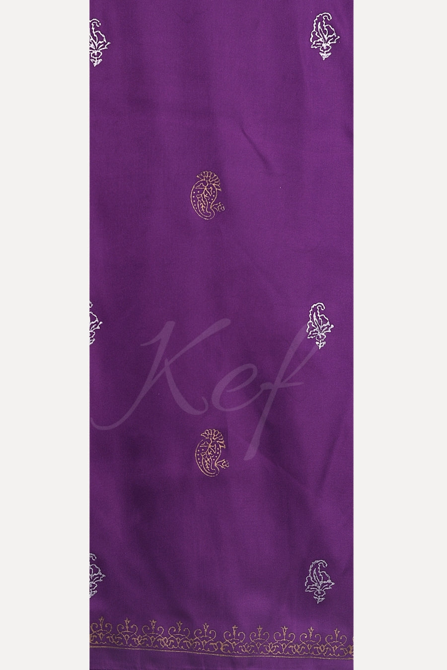 Block Print Silk - Purple