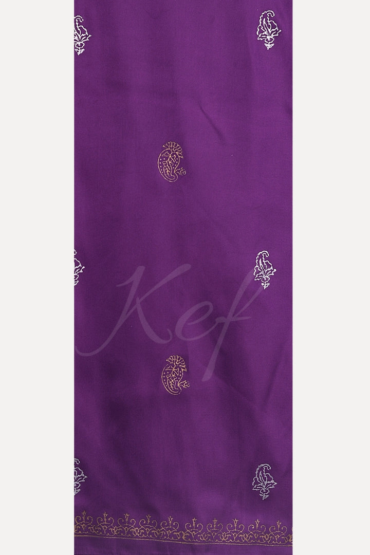 Block Print Silk - Purple