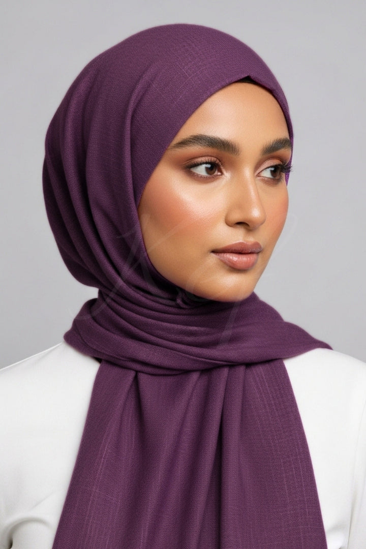 Turkish Lawn Hijab - Purple