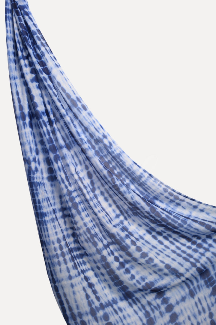 Printed Modal Hijab - Rainy Blue