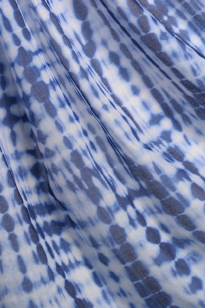 Printed Modal Hijab - Rainy Blue
