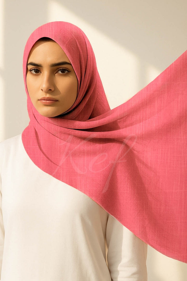 Turkish Lawn Hijab - Raspberry