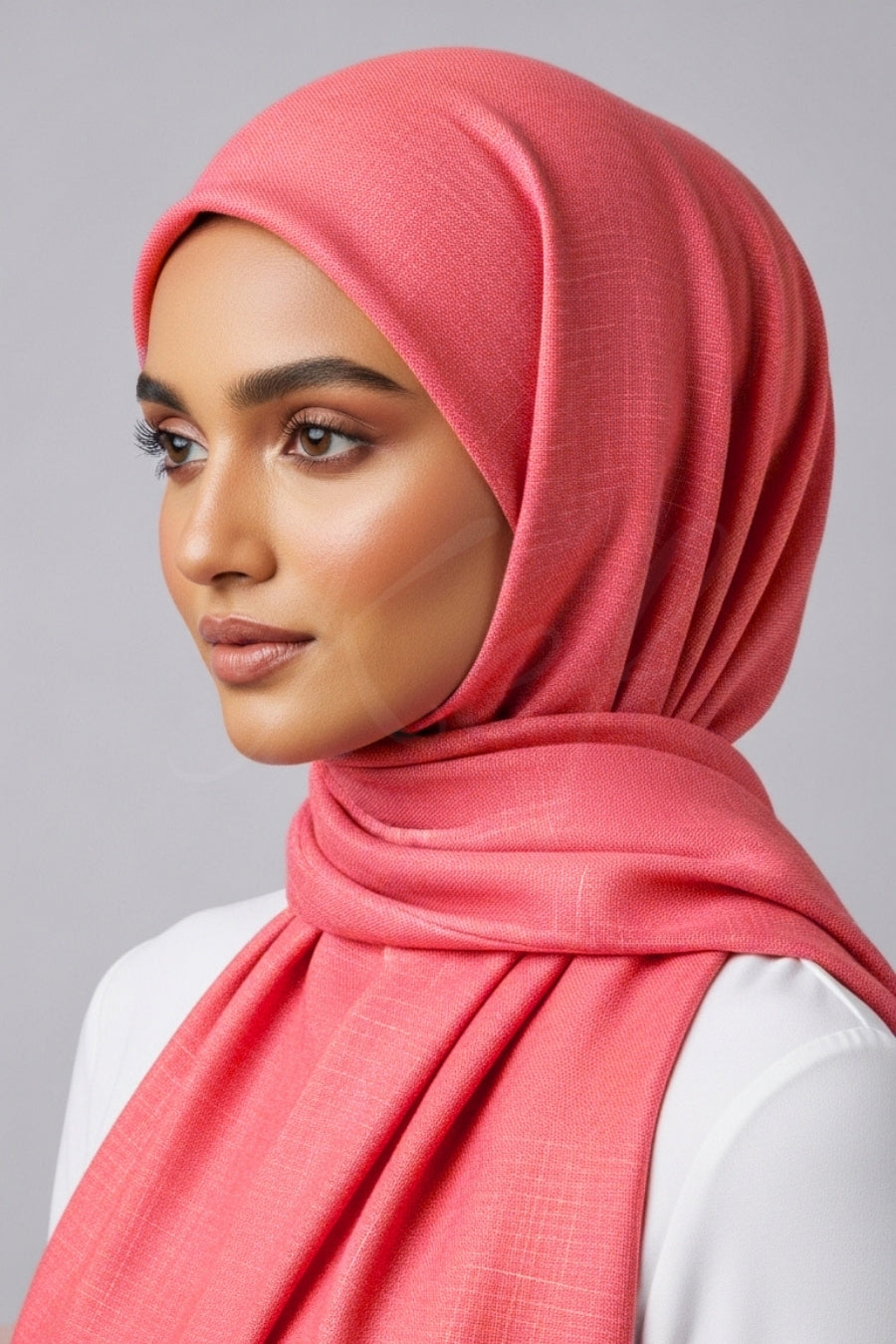 Turkish Lawn Hijab - Raspberry