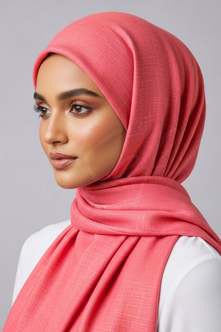 Turkish Lawn Hijab - Raspberry