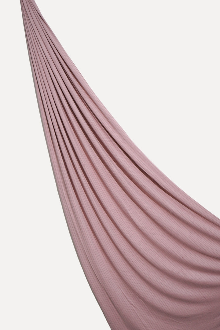 Linear Rib Jersey - Rose