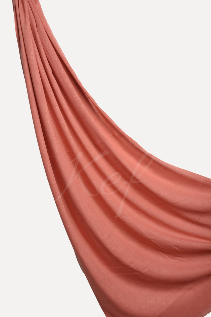 Monogram Turkish Lawn Hijab - Rose