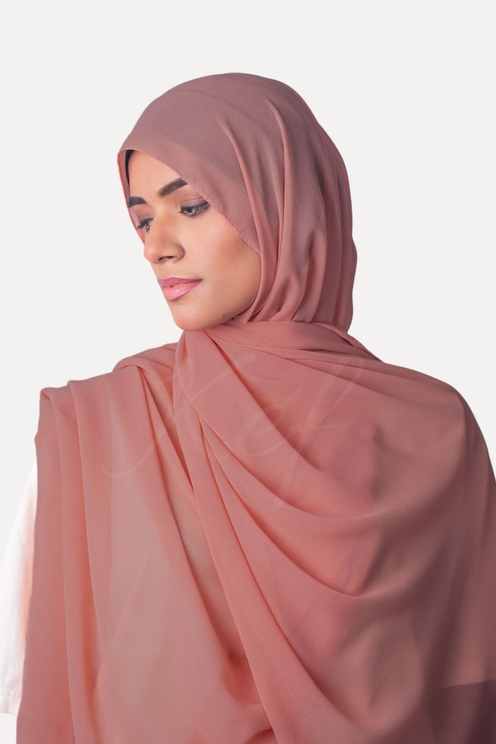 Georgette XL Hijab - Rose