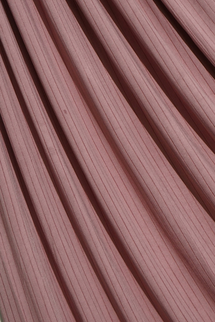 Linear Rib Jersey - Rose