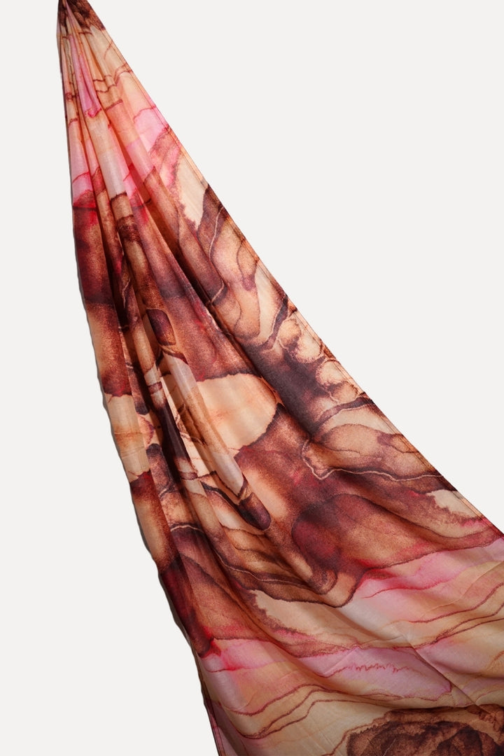 Printed Viscose Modal Hijab - Rose Canyon