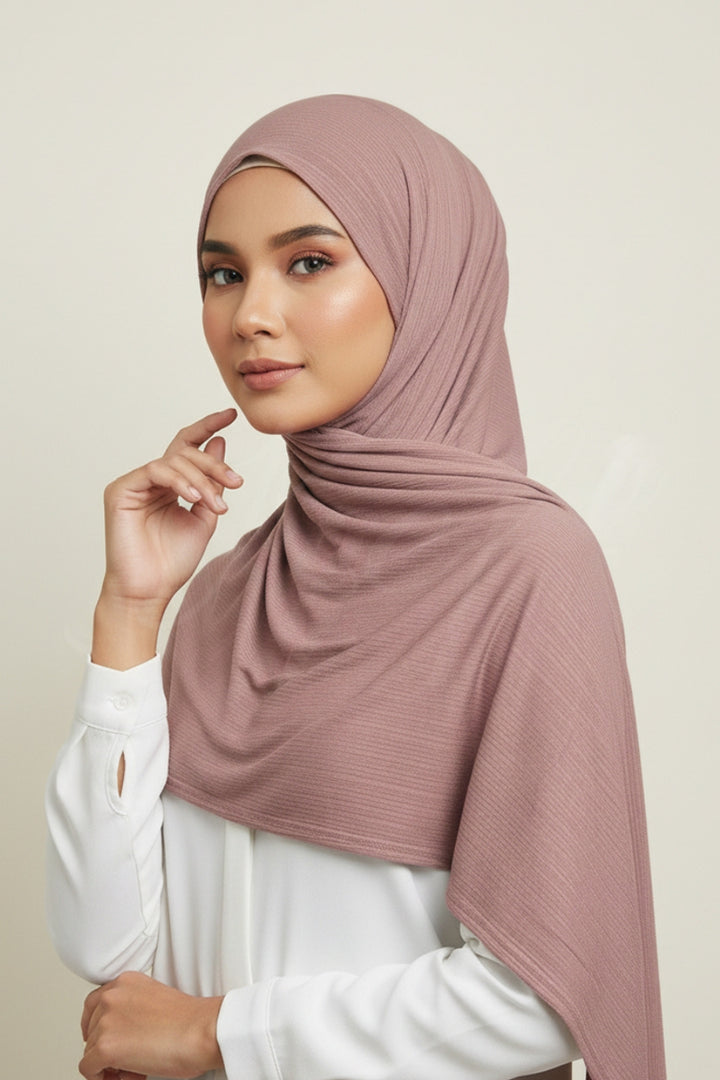 Bamboo Jersey Hijab - Rose Pink
