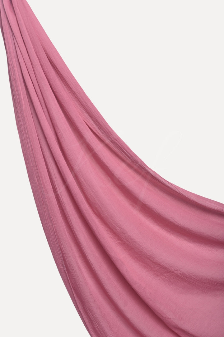 Crumpled Lawn Hijab - Rose Pink