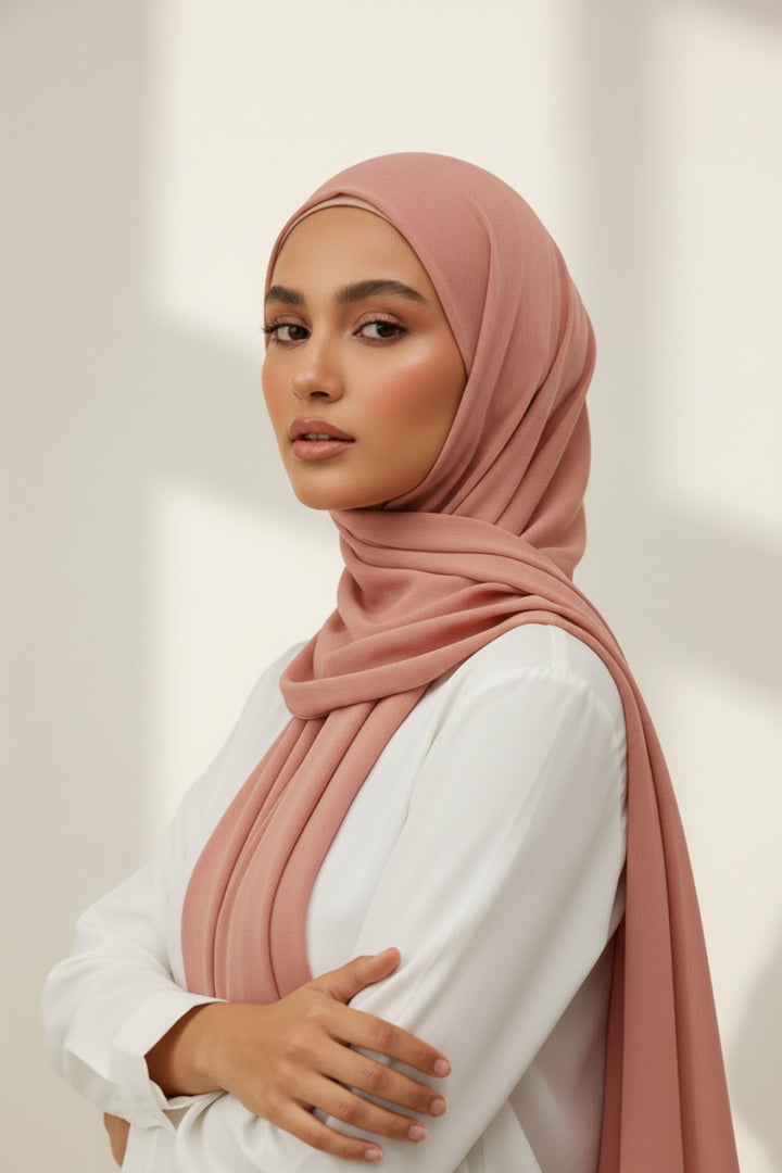 Textured Chiffon - Rose