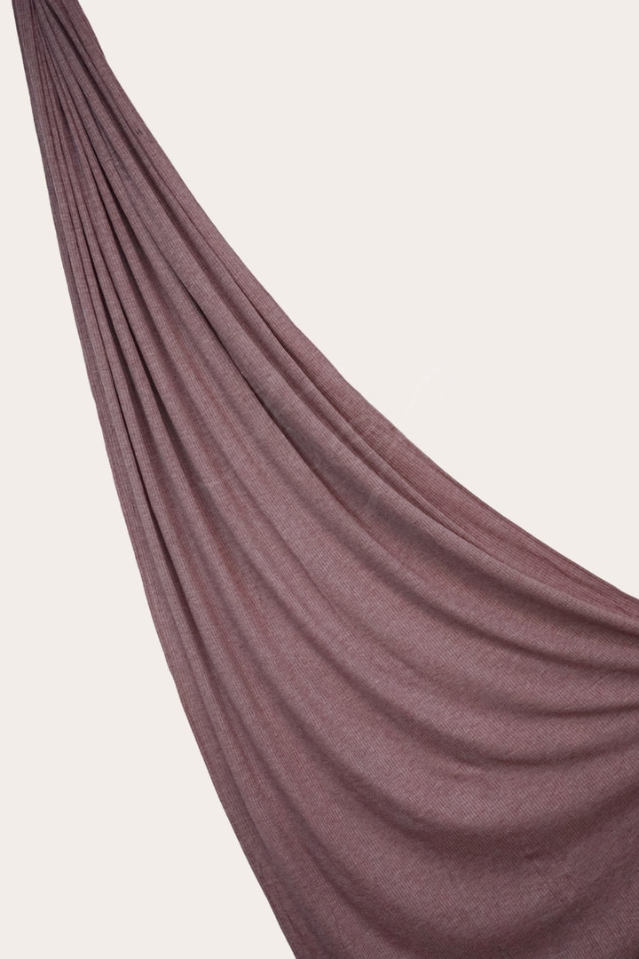 Ribbed Jersey Hijab - Rosewood